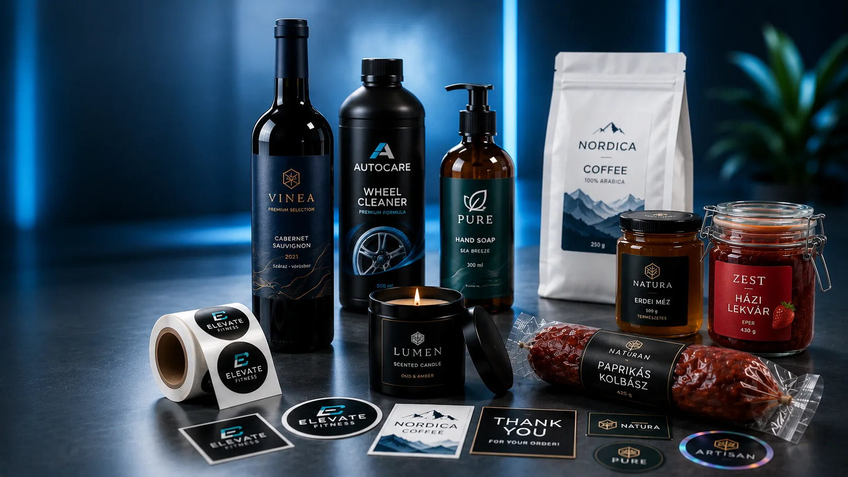 Matrica – Címke — AI látványterv példa